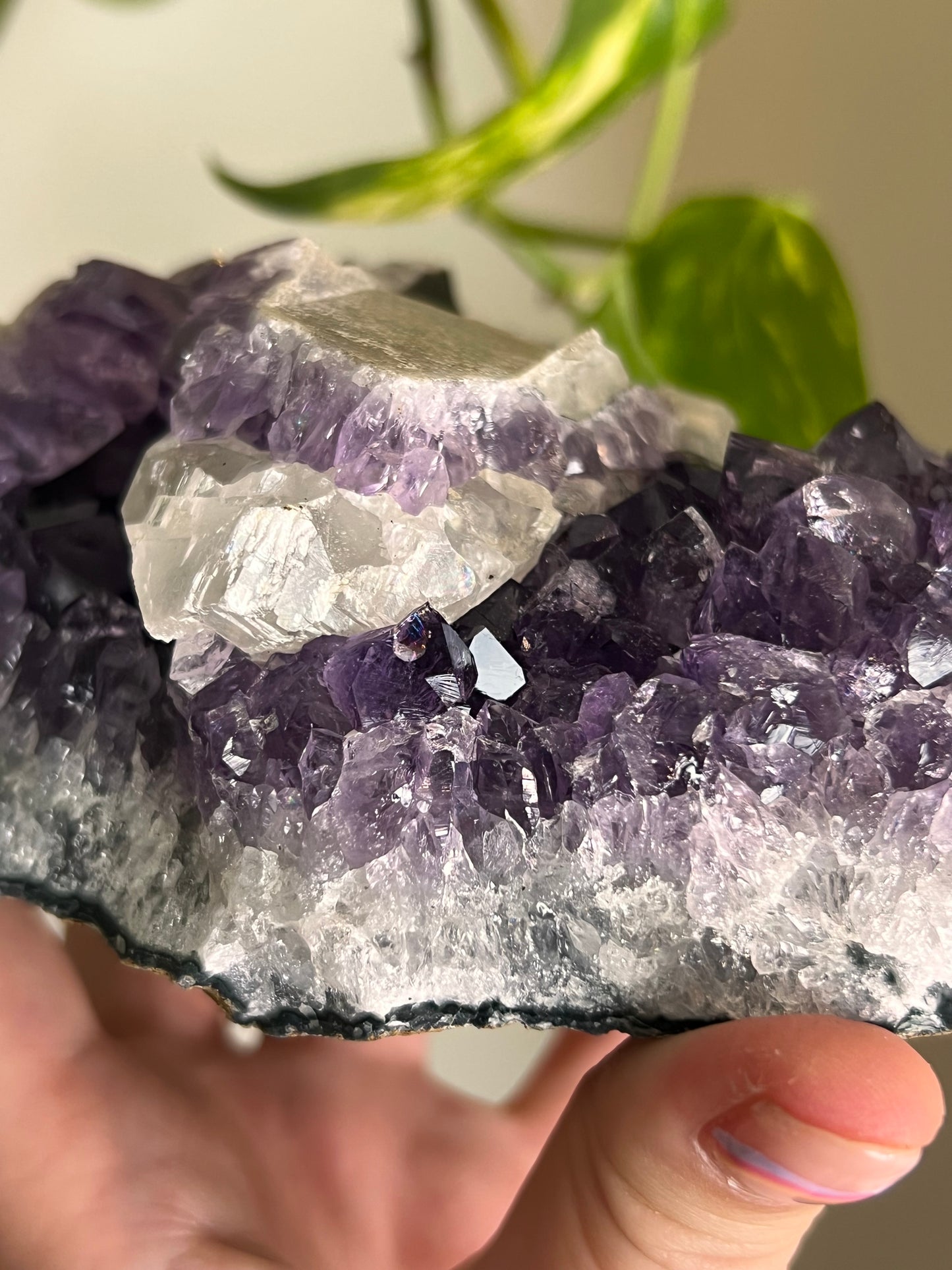 Amethyst and Calcite Cluster