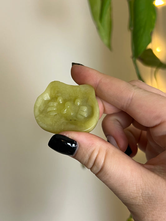 Lime Jade Cat Head Dish