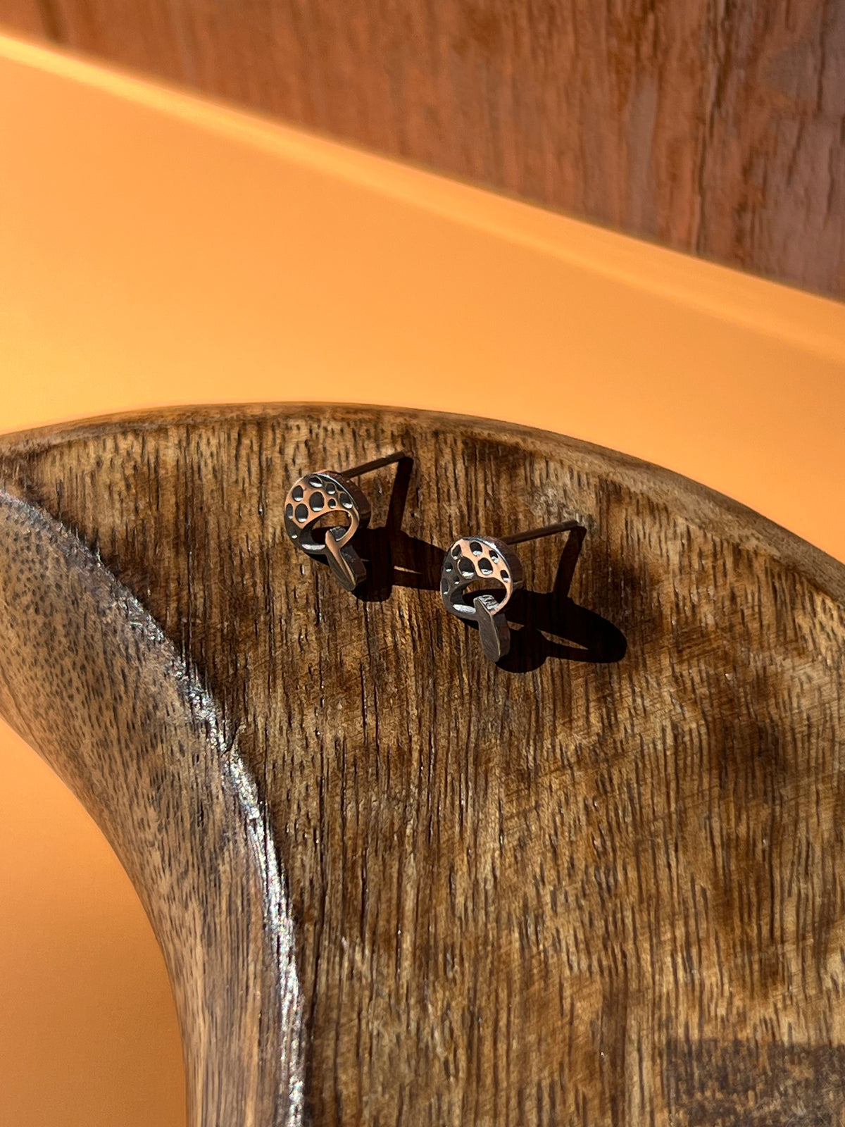 Mushroom Silver Stainless Studs 🍄