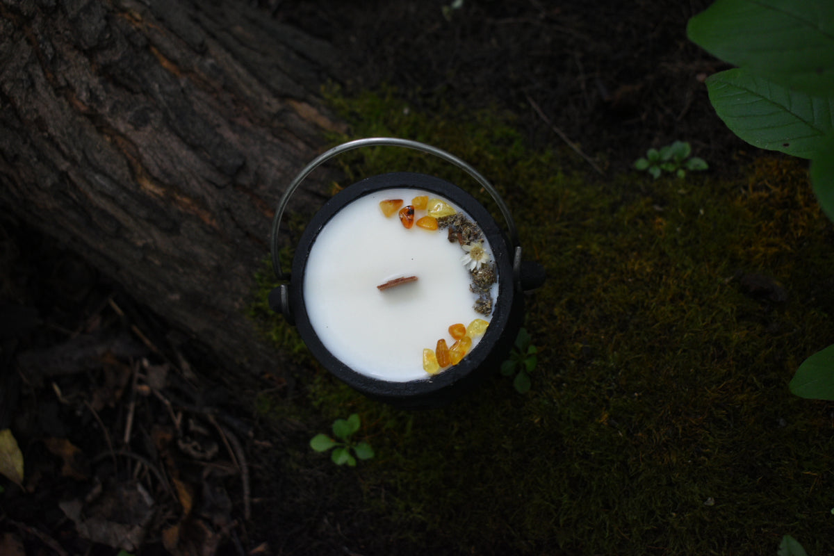 Samhain Spirits Cauldron Candle | Pumpkin + Sandalwood 🎃
