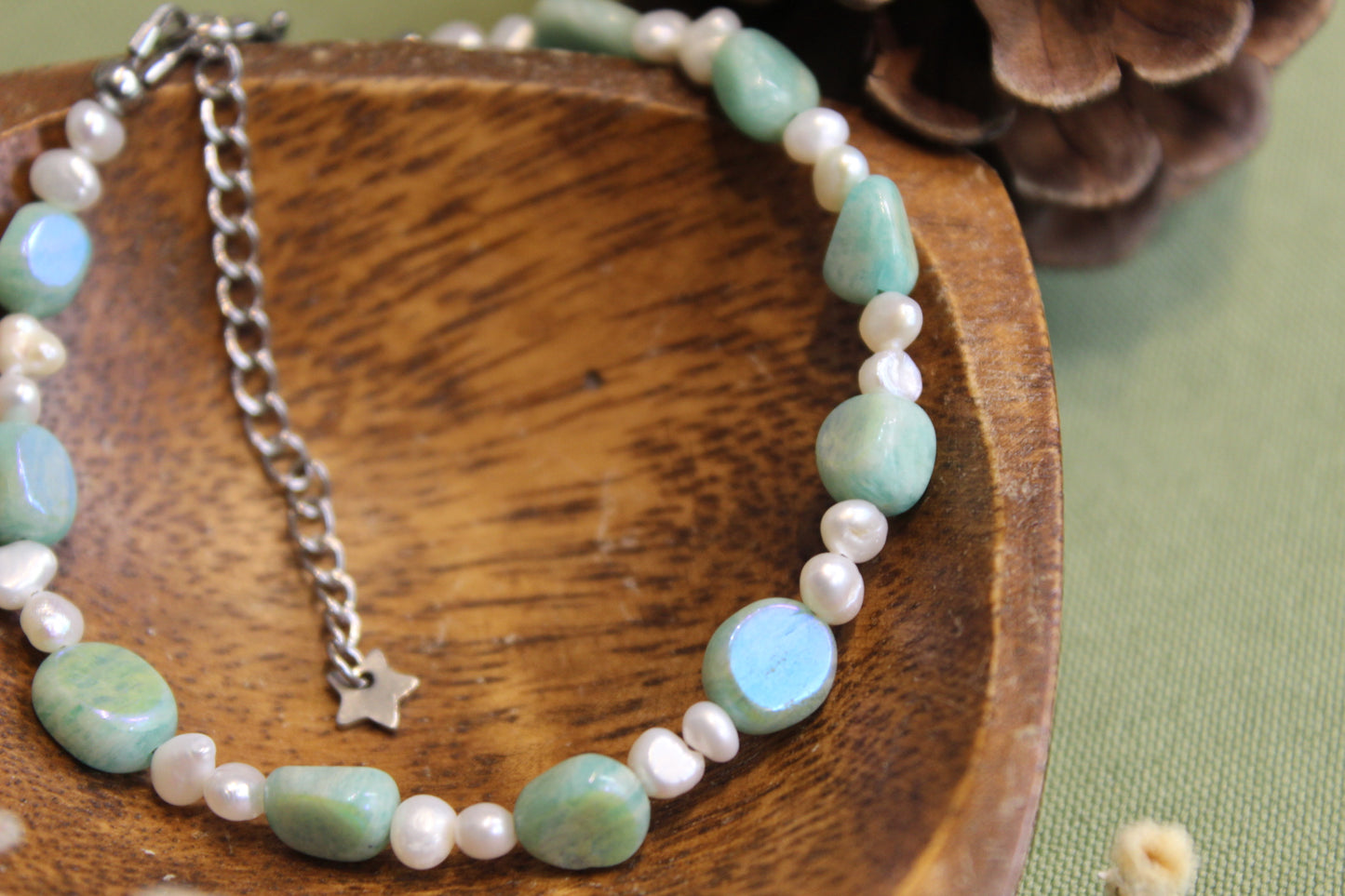 Aura Amazonite & Pearl Bracelet