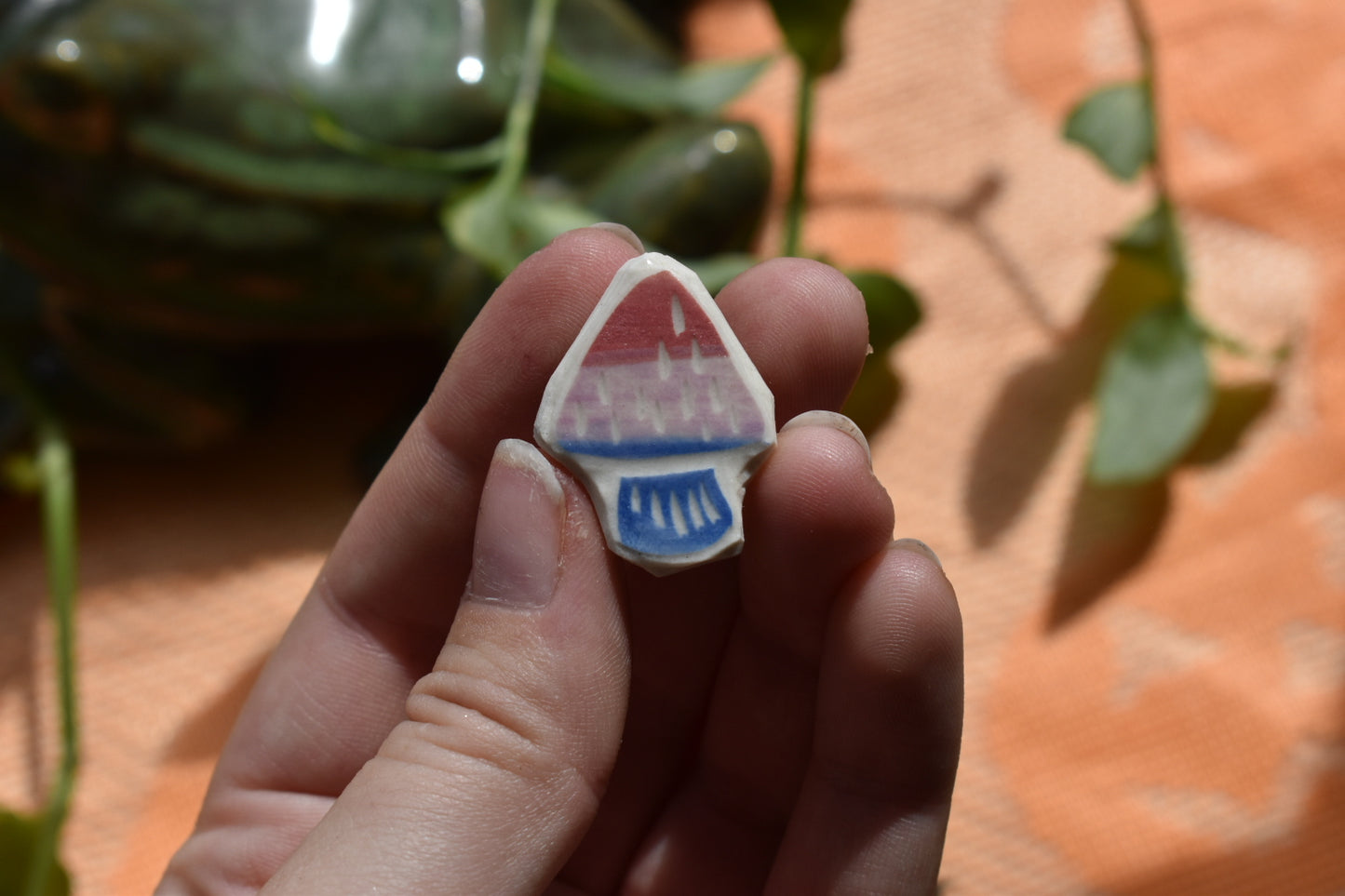 Mushroom Pride Flag Clay Pins