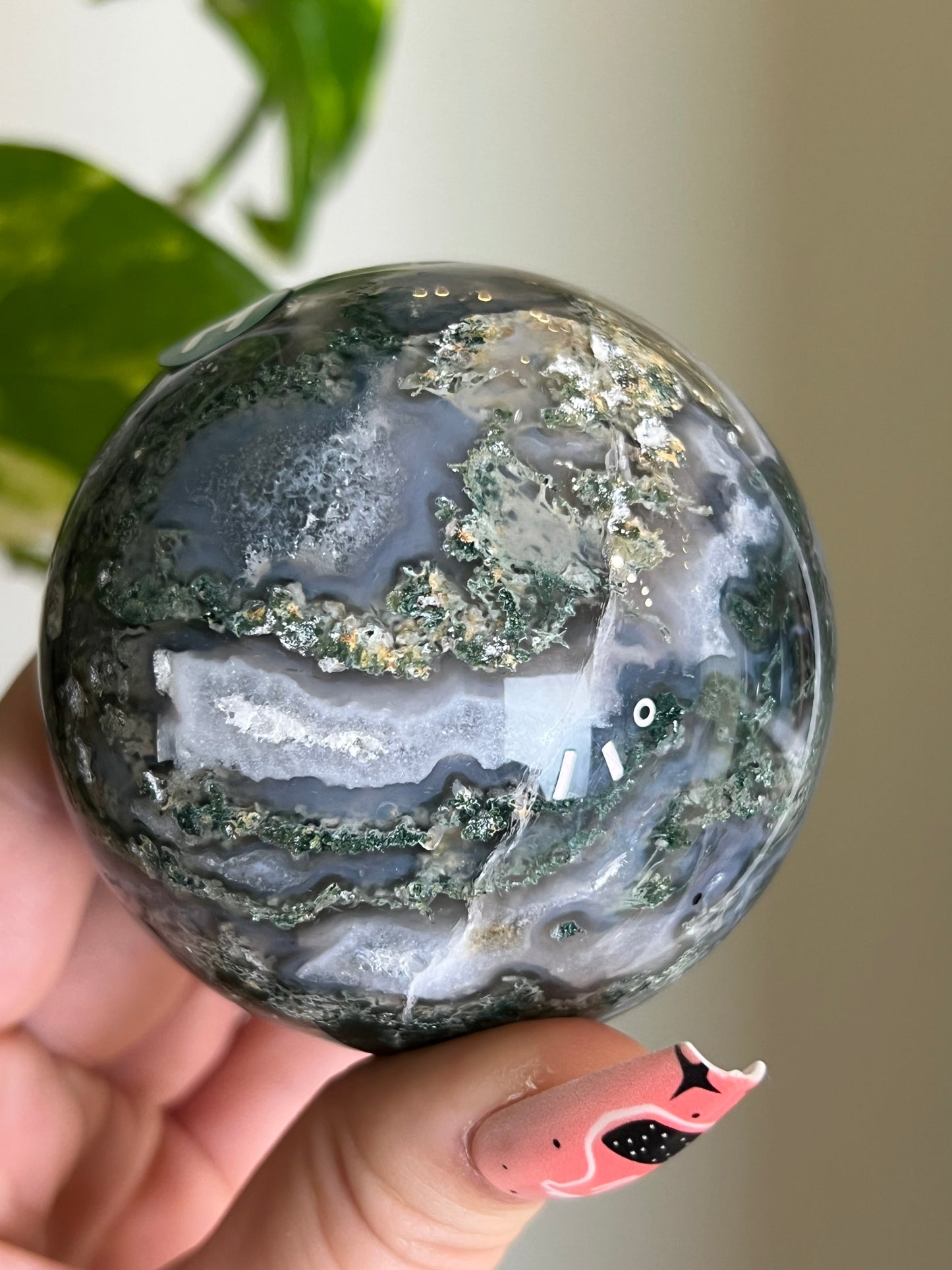 Moss Agate Sphere - H 🌿