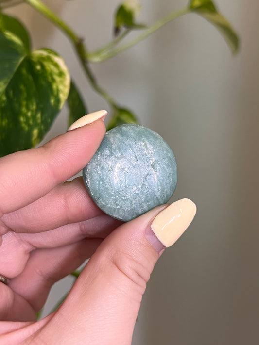 Flashy Amazonite Button