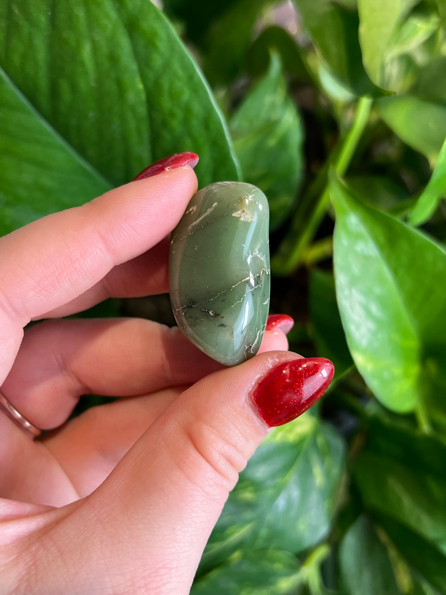 Green Chalcedony Tumbled