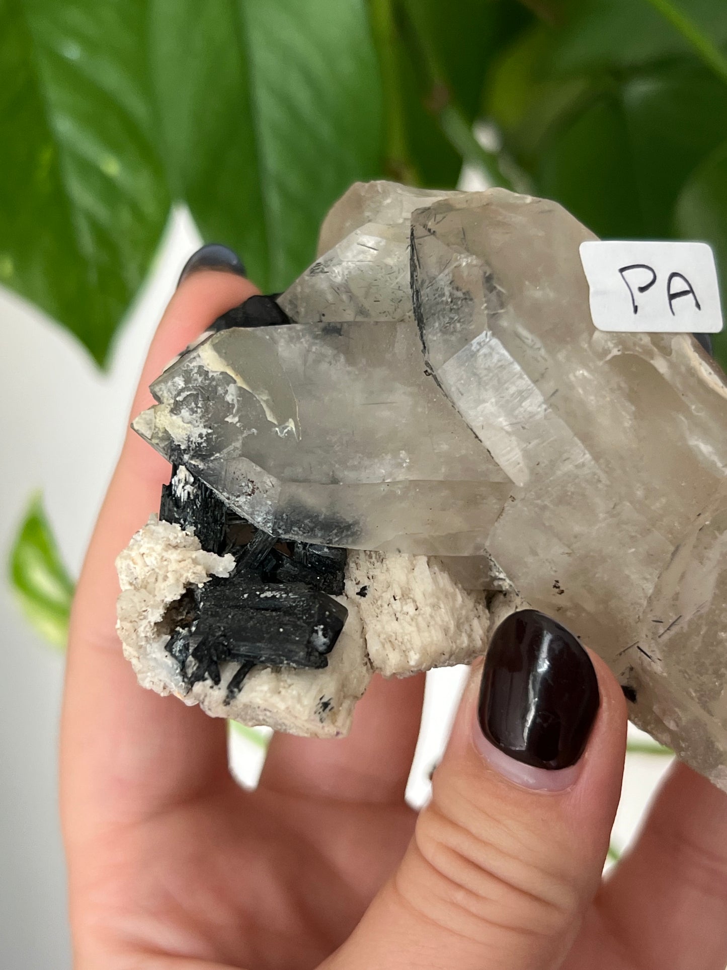 Black Tourmaline, Smoky Quartz, Feldspar Cluster PA