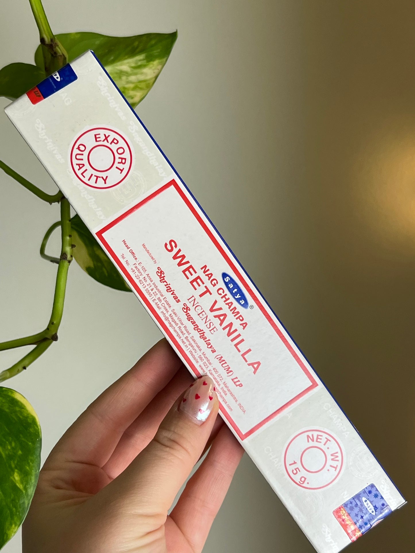 Sweet Vanilla Satya Incense