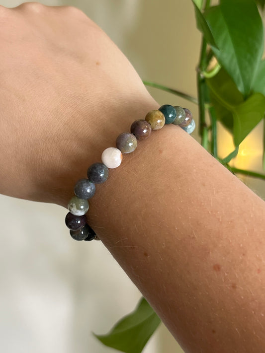 Rainbow Moss Agate Bracelet 8mm