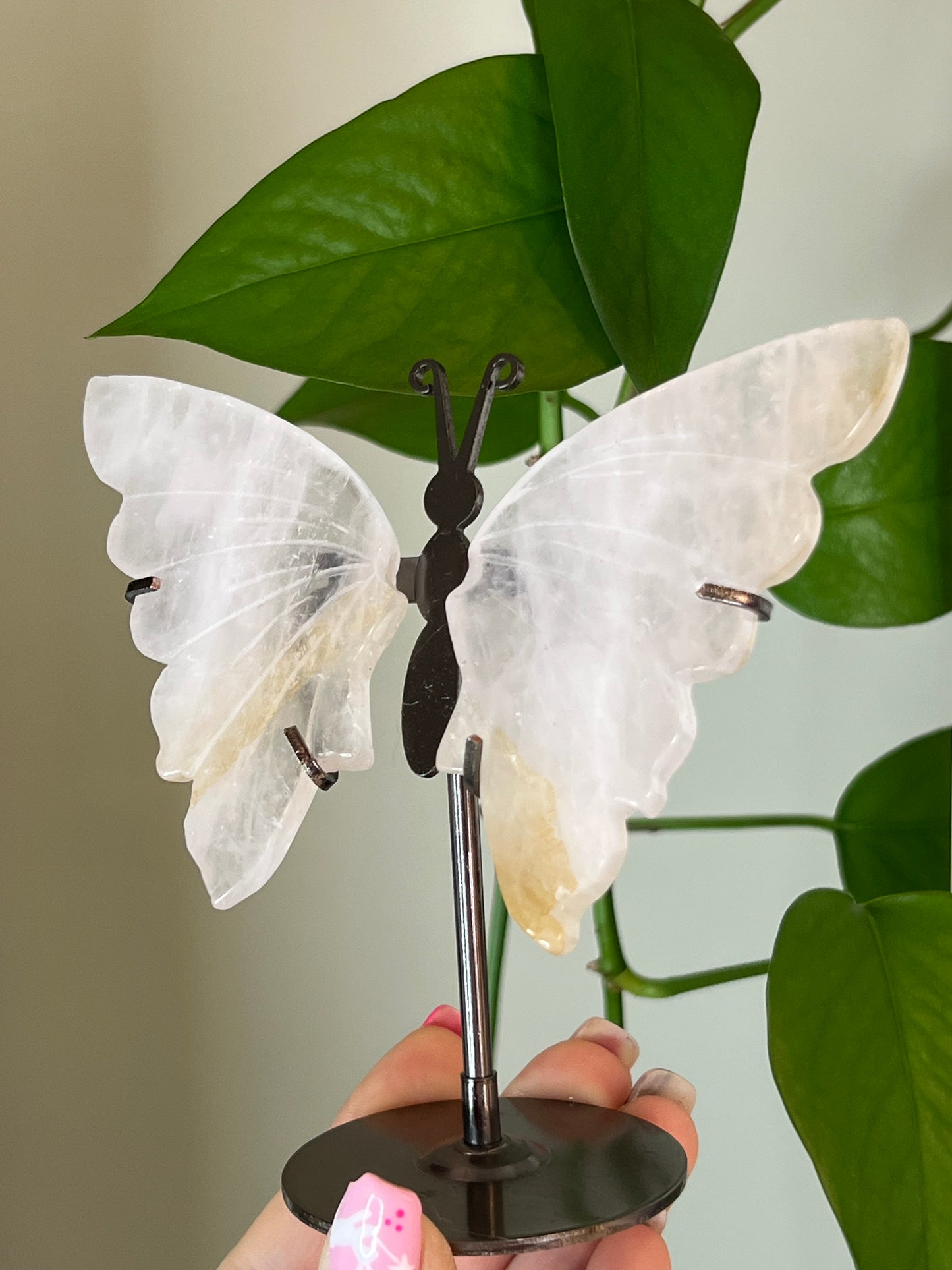 Rose Quartz Butterfly Stand