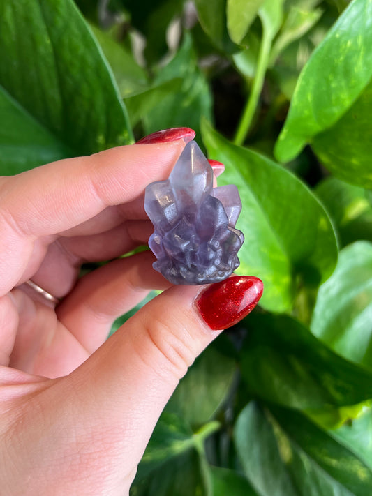 Fluorite Cluster Carving