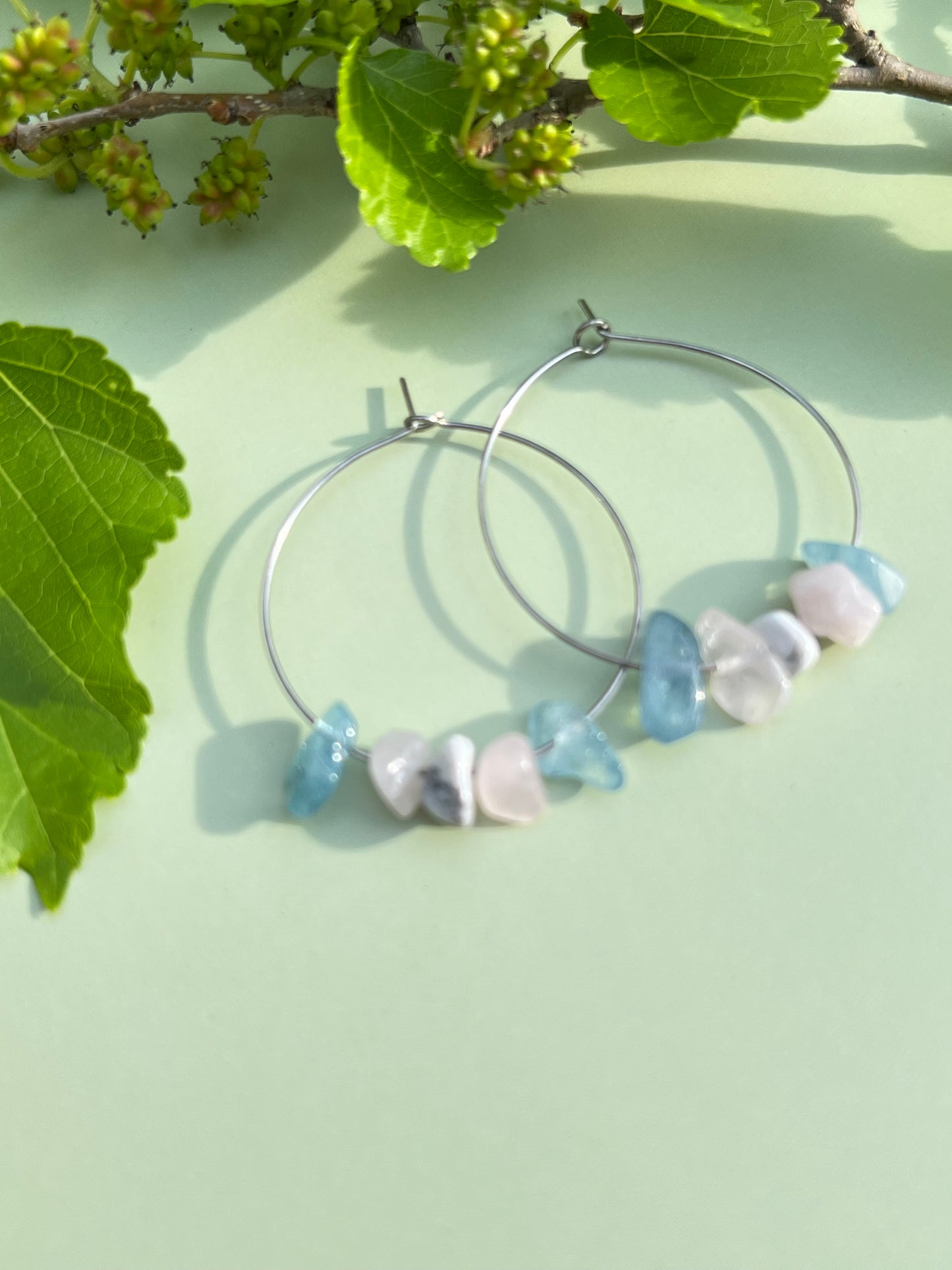 Trans Pride Flag Hoop Earrings
