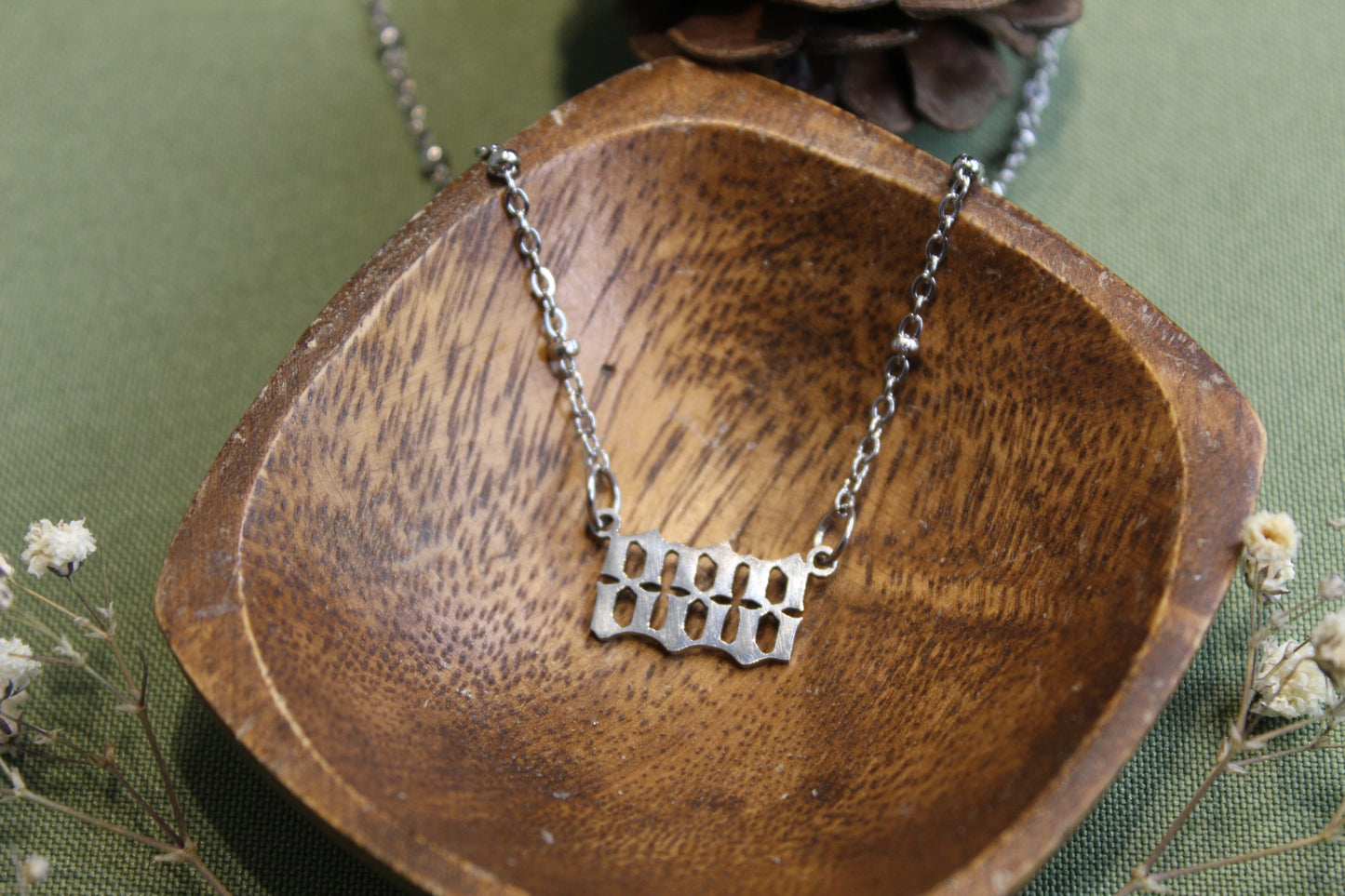 Angel Number Dainty Silver Necklace