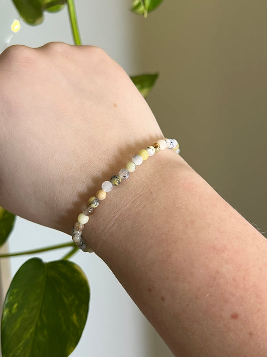 4mm Dendritic Opal Bracelet