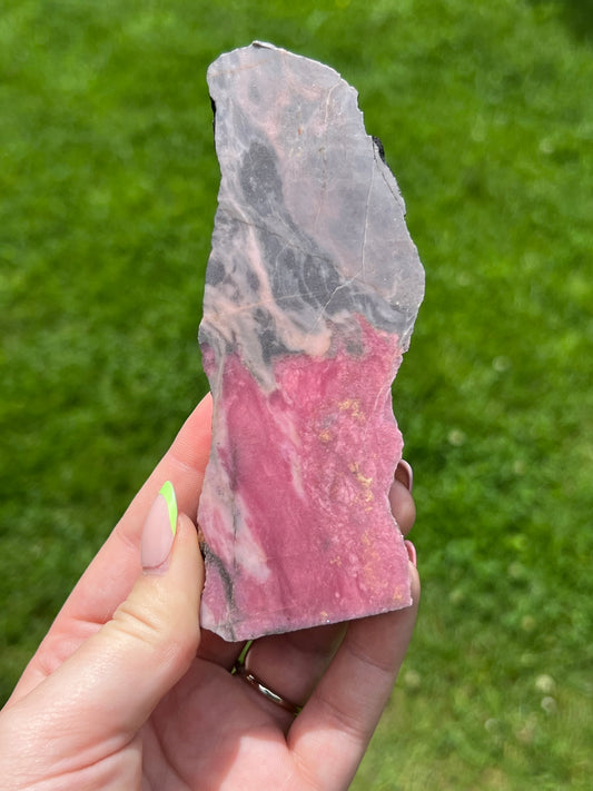 Pink Rhodonite Slab - Yukon 🇨🇦 - C