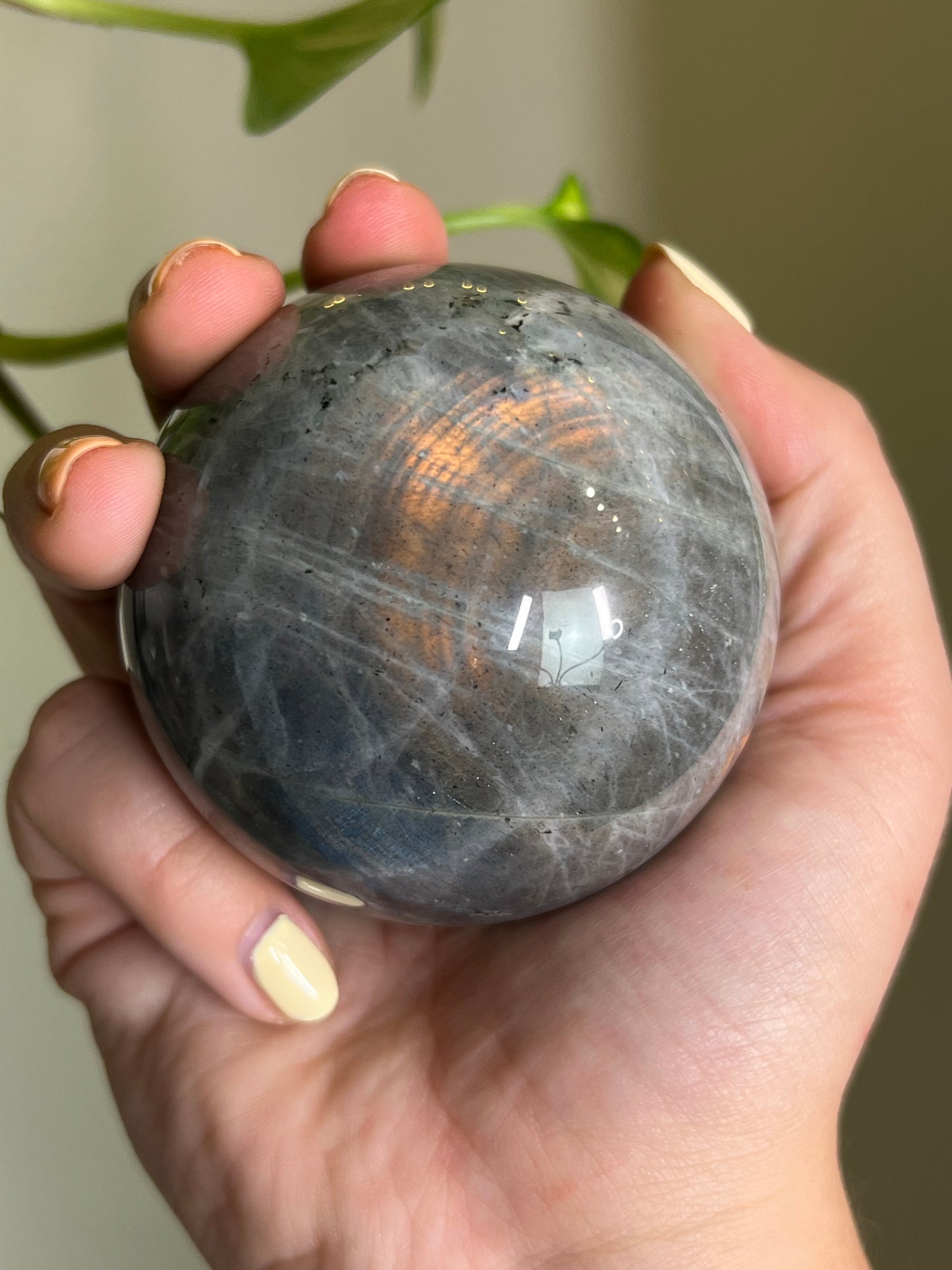 Flashy Sunset Labradorite Sphere - K