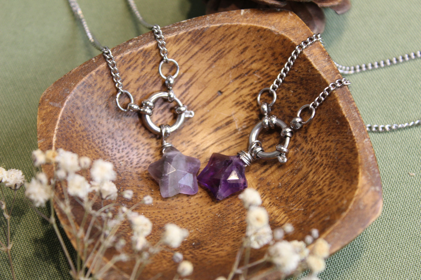 Amethyst Faceted Dainty Necklace
