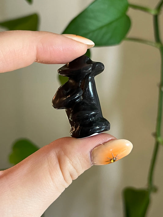 *Imperfect* Obsidian Mushroom Cluster