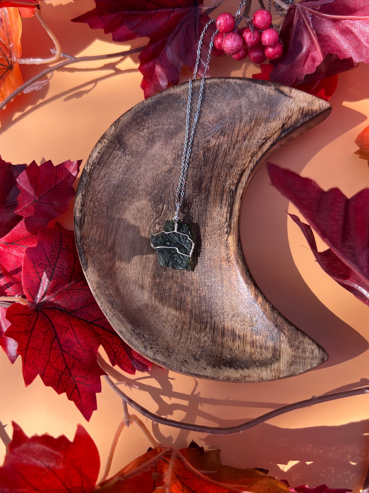 Moldavite *Rare* Wrapped Silver Necklace🌌
