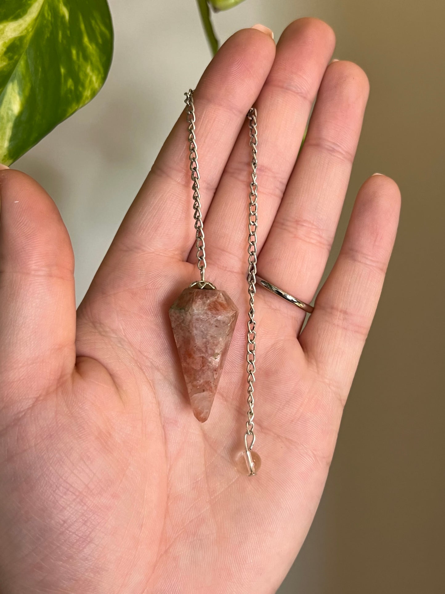Sparkly Sunstone Pendulum