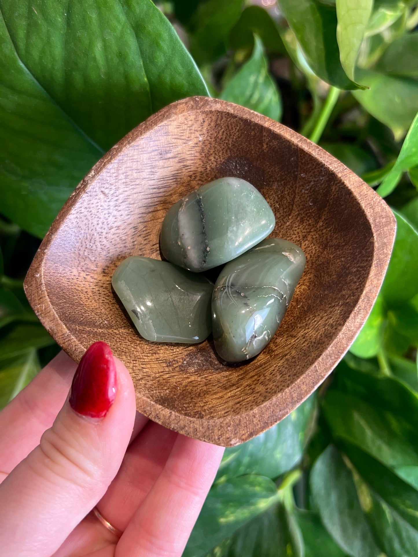 Green Chalcedony Tumbled