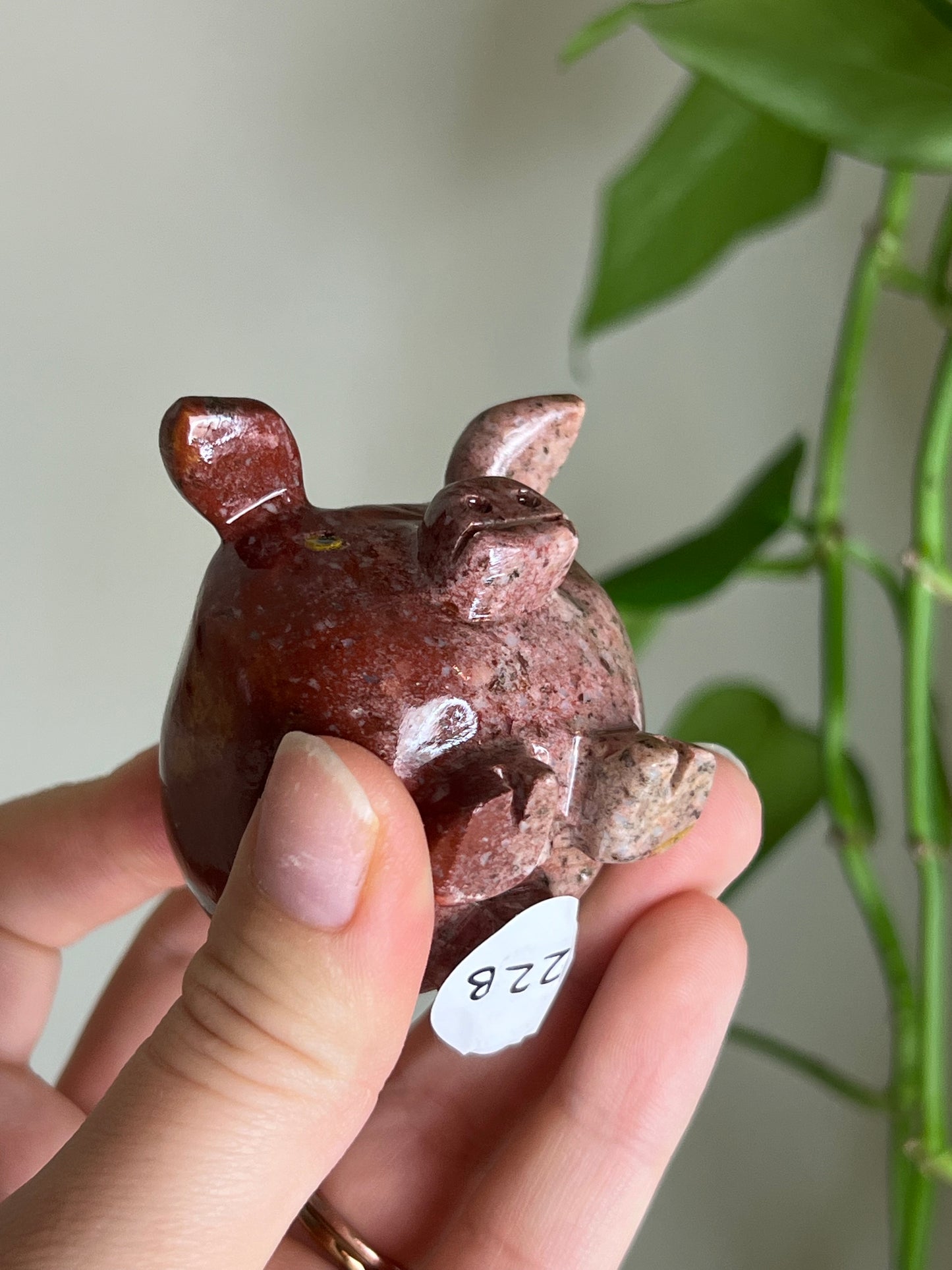 Lucky 3 Leg Soapstone Pig