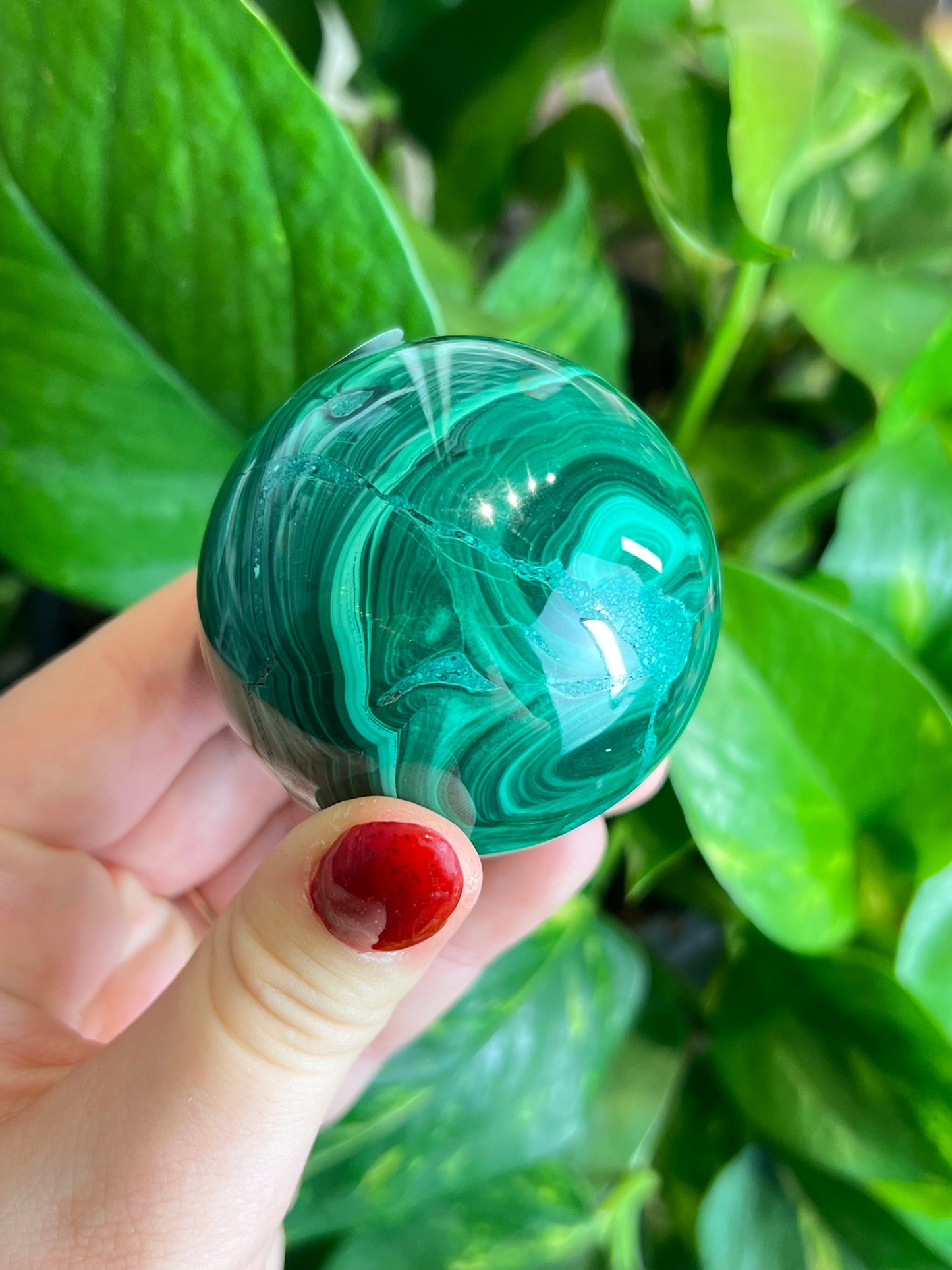Malachite x Chrysocolla Sphere - O
