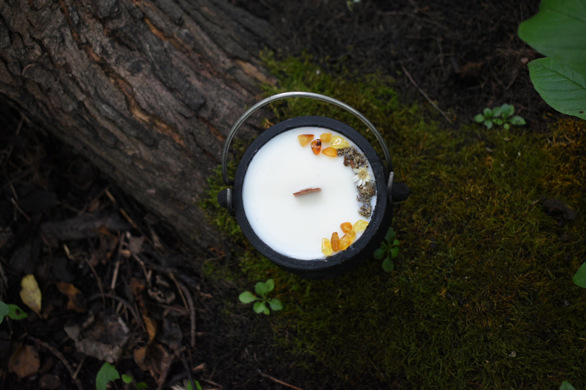 Samhain Spirits Cauldron Candle | Pumpkin + Sandalwood 🎃