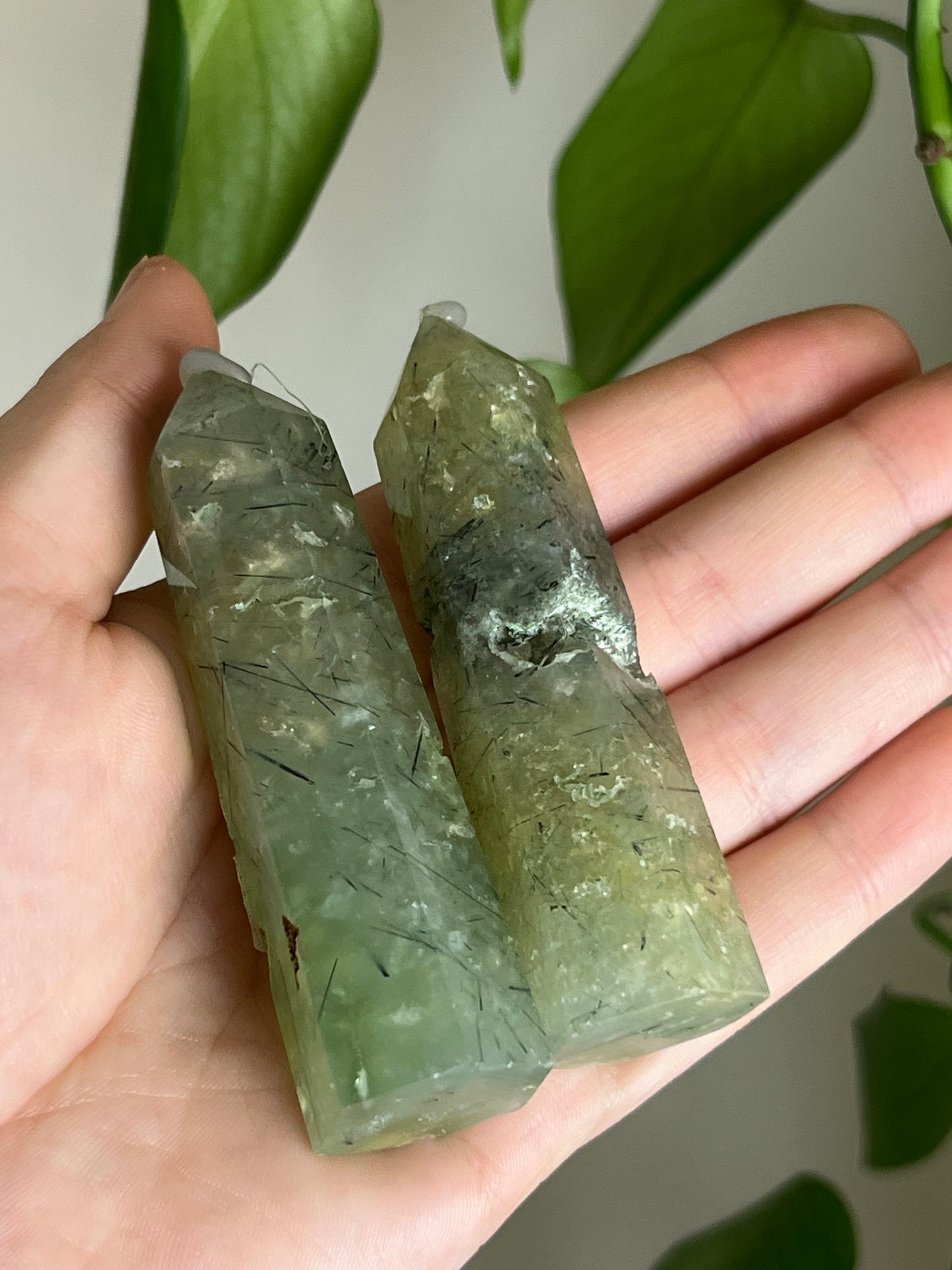 Prehnite with Epidote Tower