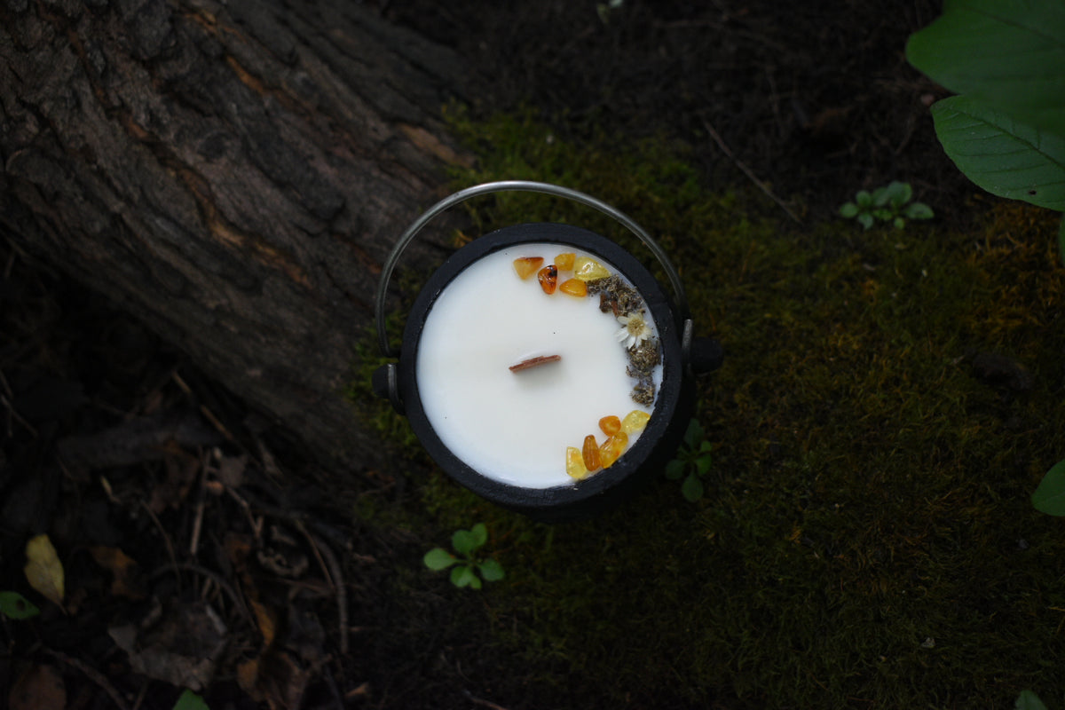 Samhain Spirits Cauldron Candle | Pumpkin + Sandalwood 🎃