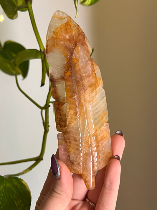 Golden Healer Large Feather/Leaf