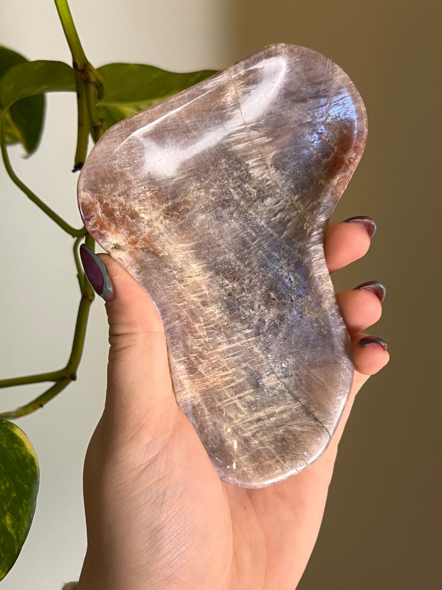 Flashy Moonstone x Sunstone Wavy Bowl