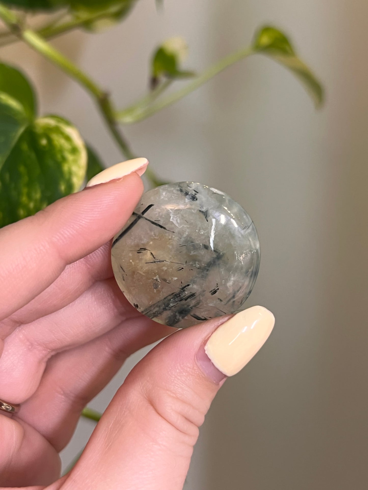 Prehnite With Epidote Button