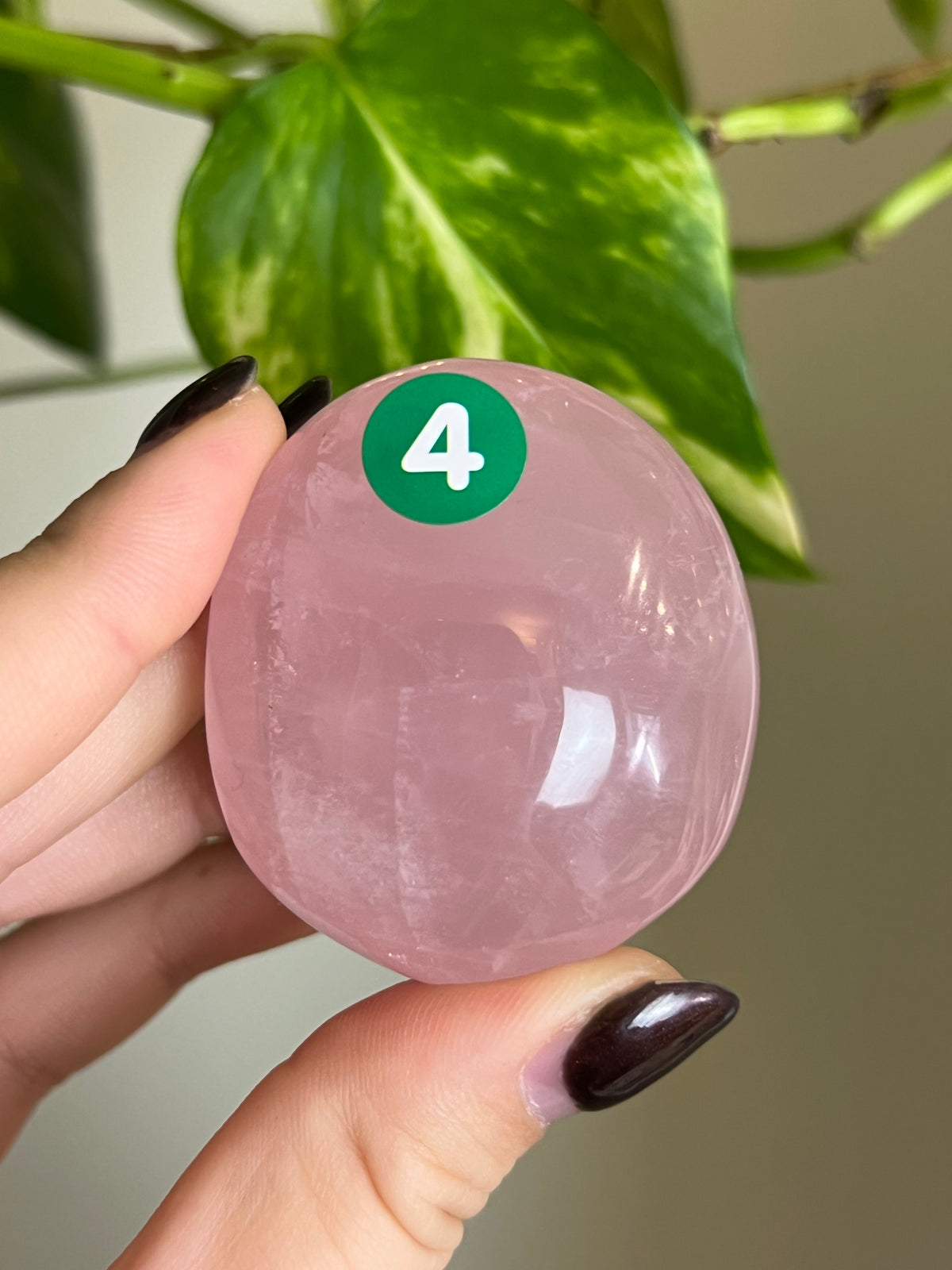 Rose Quartz Palm Stone - 4