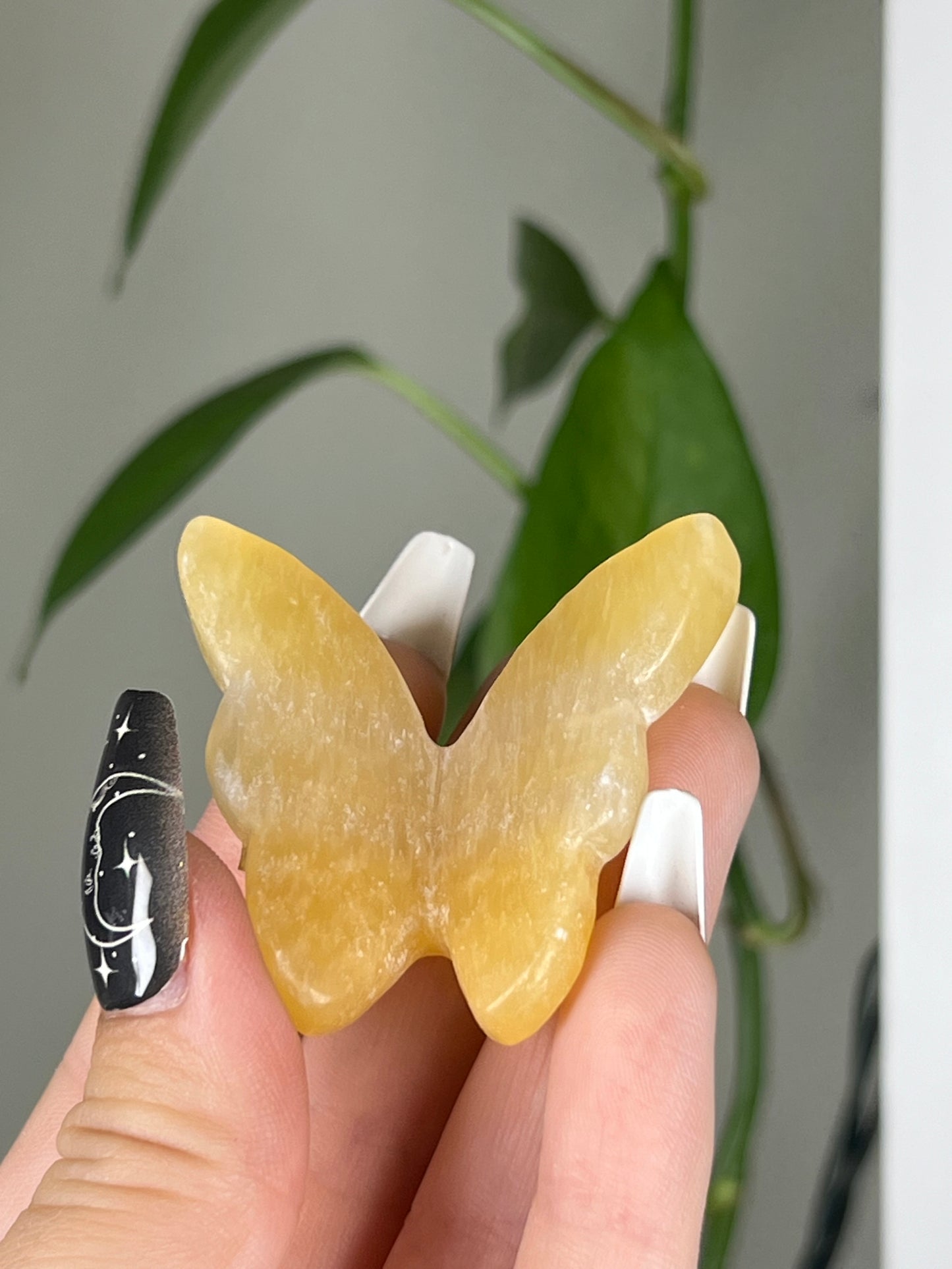 Orange Calcite 3D Butterfly