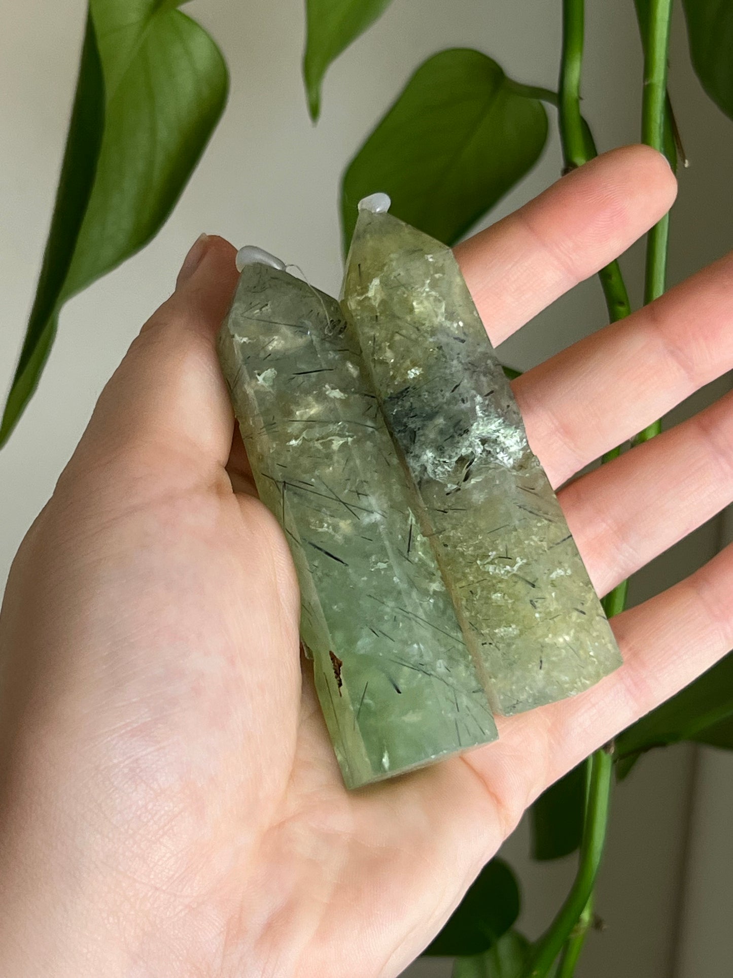 Prehnite with Epidote Tower