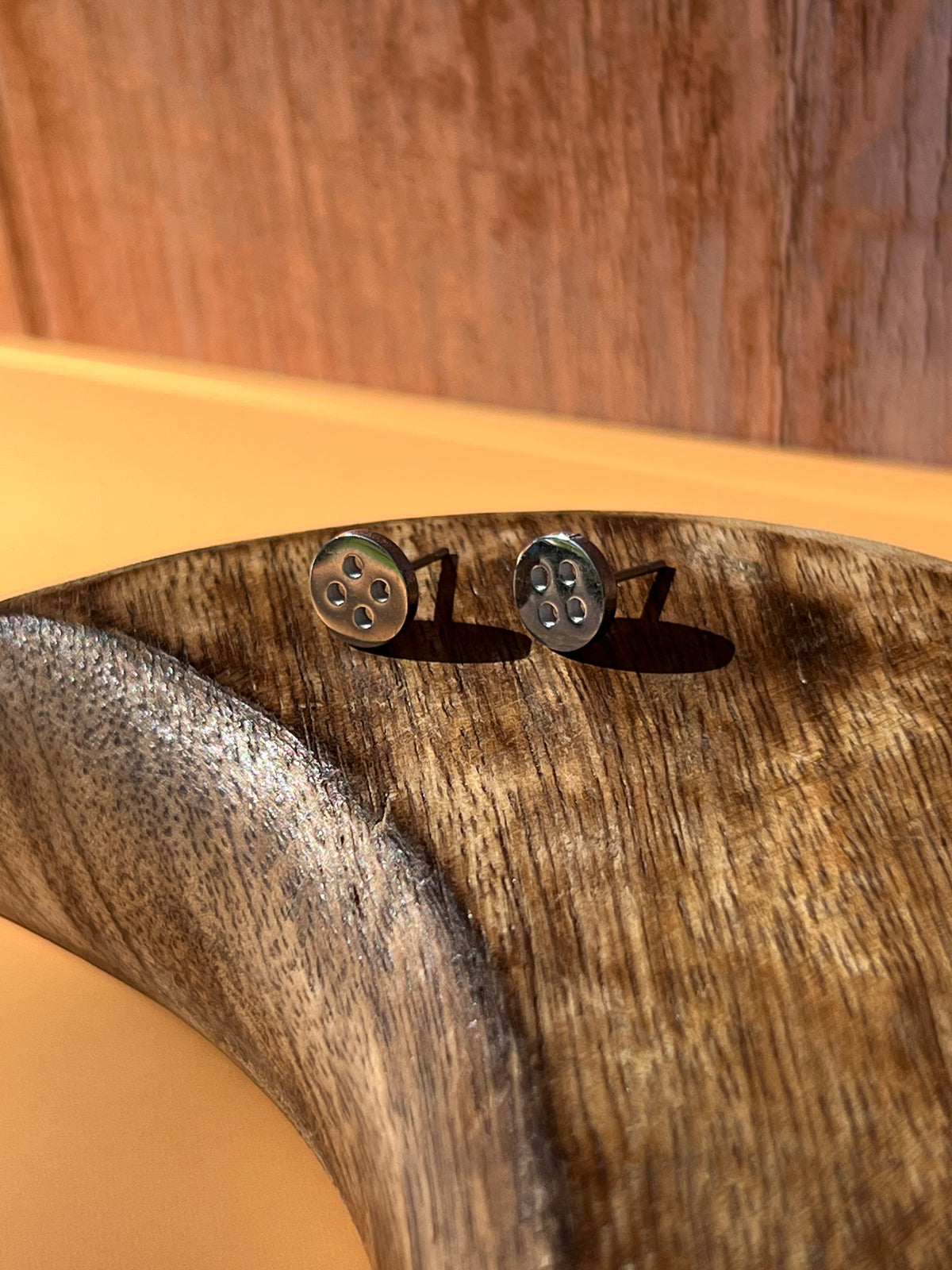 Button Coraline Silver Stainless Studs 🗝️