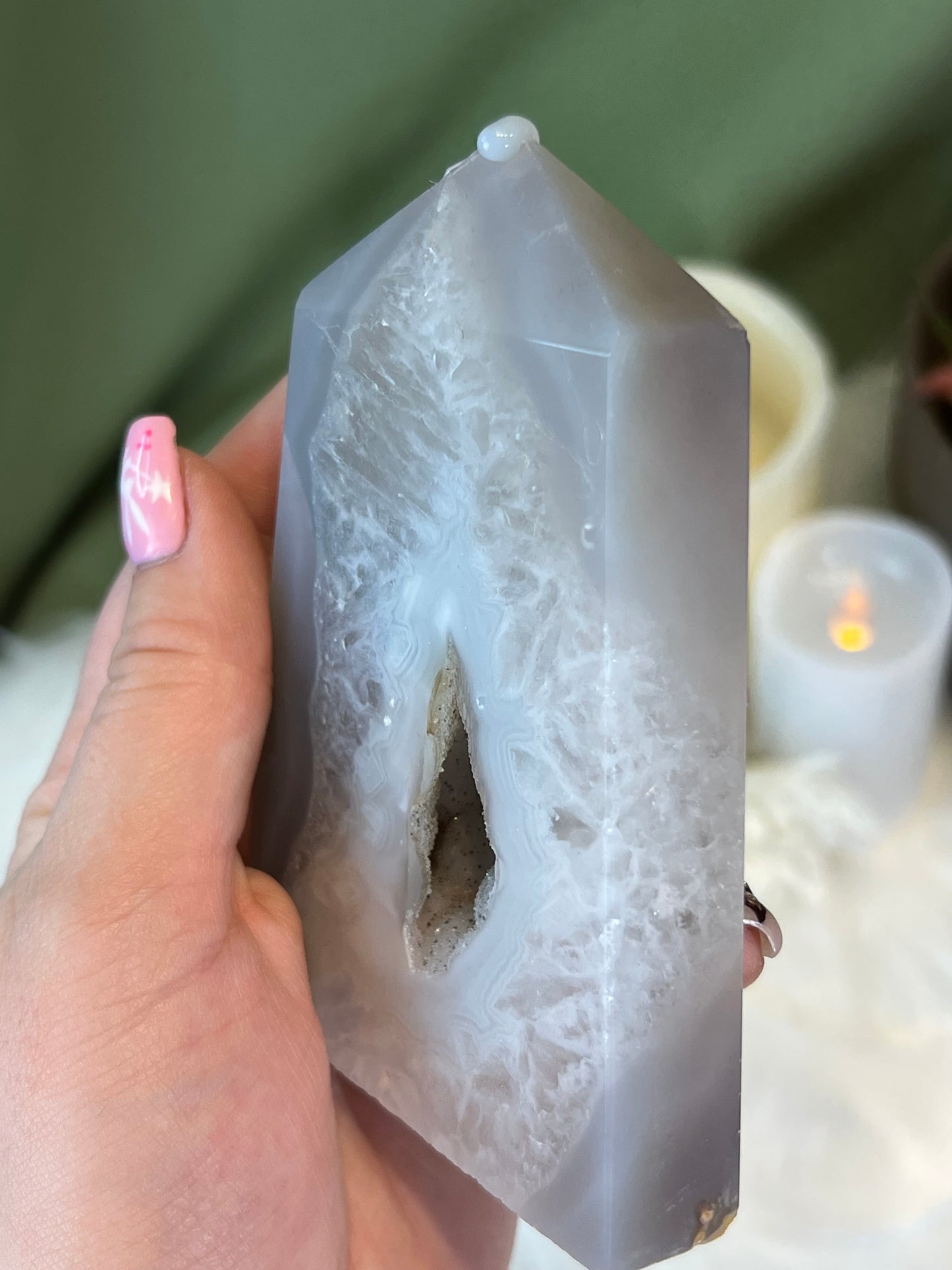 Druzy Agate Tower R