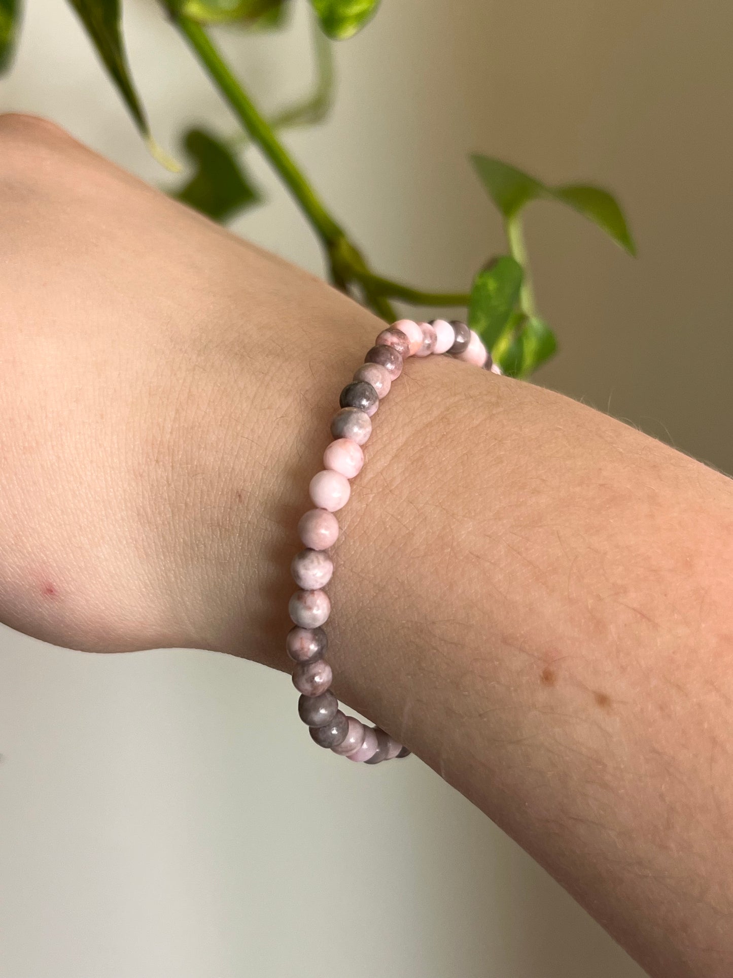 5mm Pink Zebra Jasper Bracelet