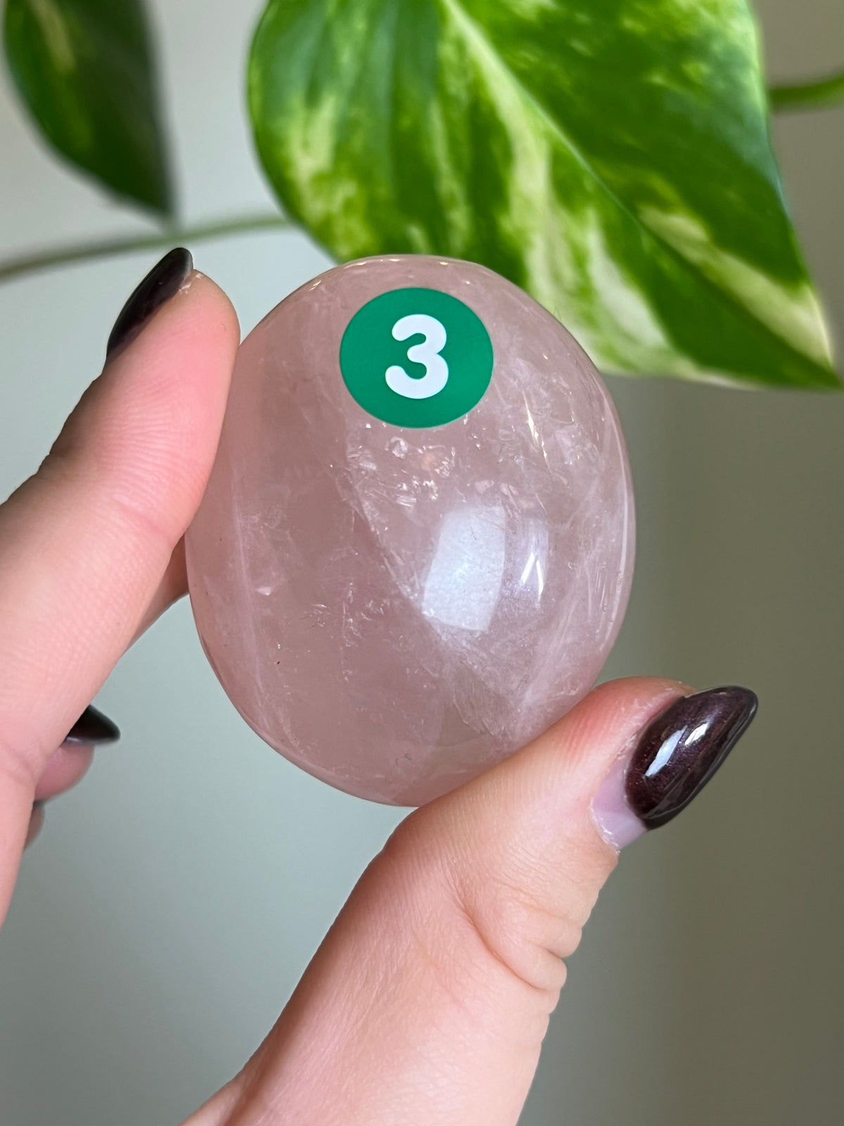 Rose Quartz Palm Stone - 3