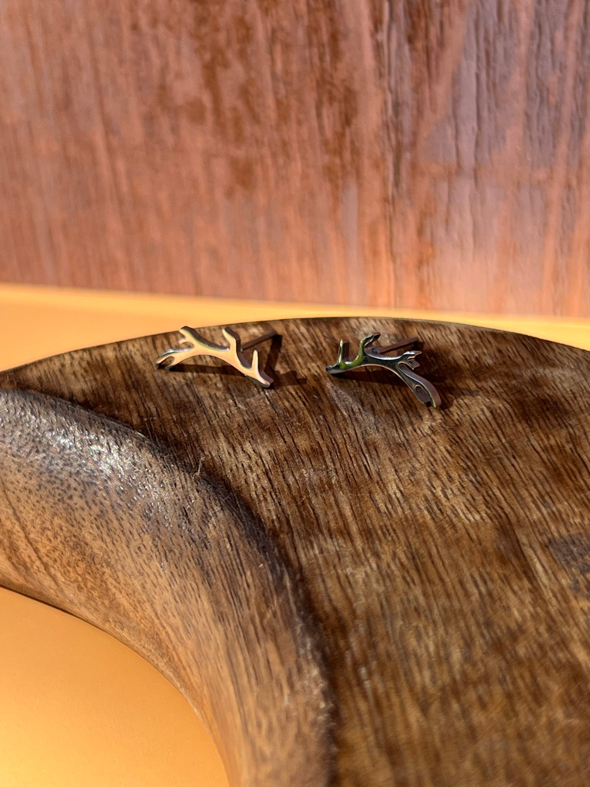 Antler Silver Stainless Studs🦌