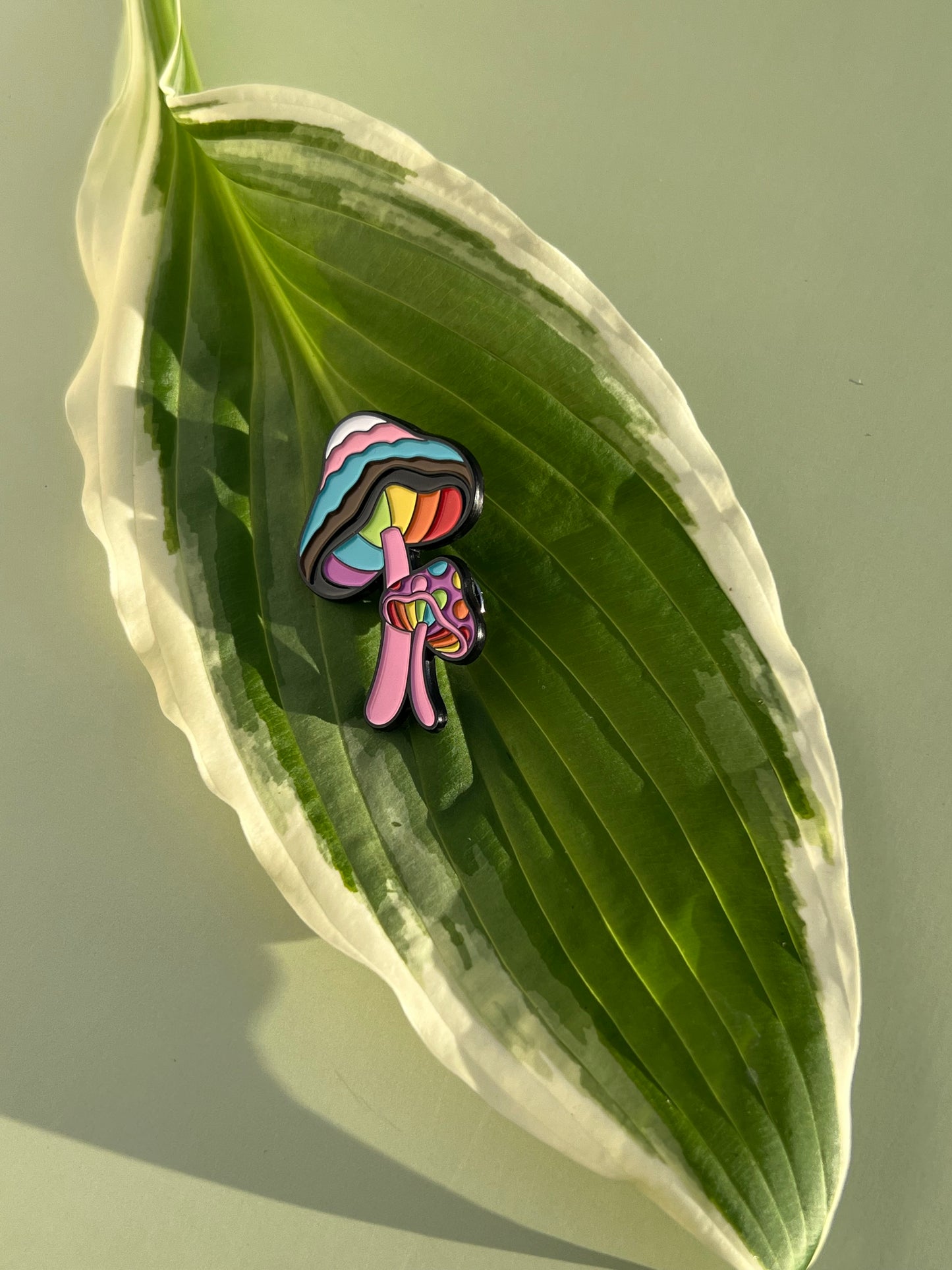 Rainbow Mushroom Pin