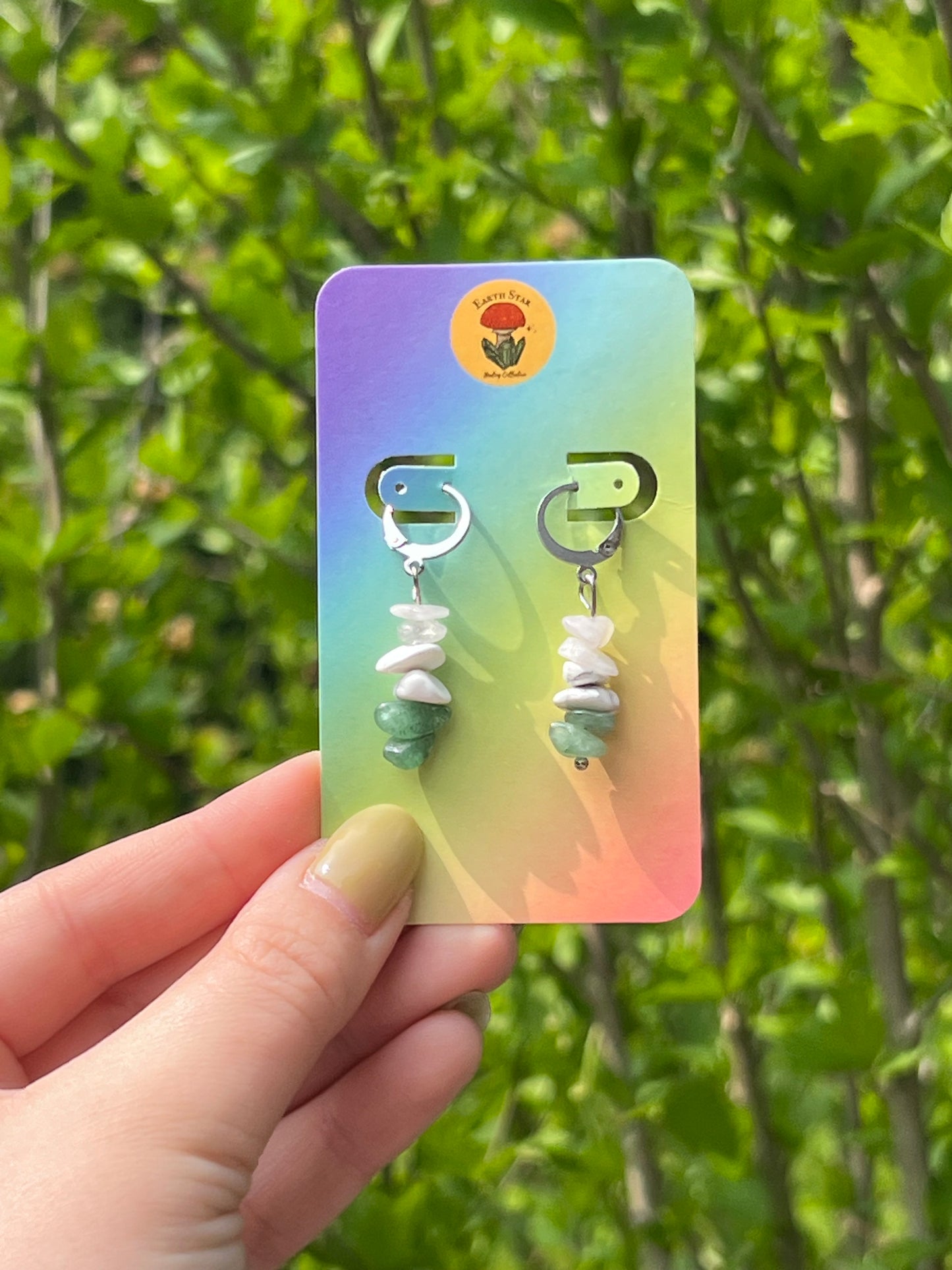 Genderqueer Pride Flag Earrings