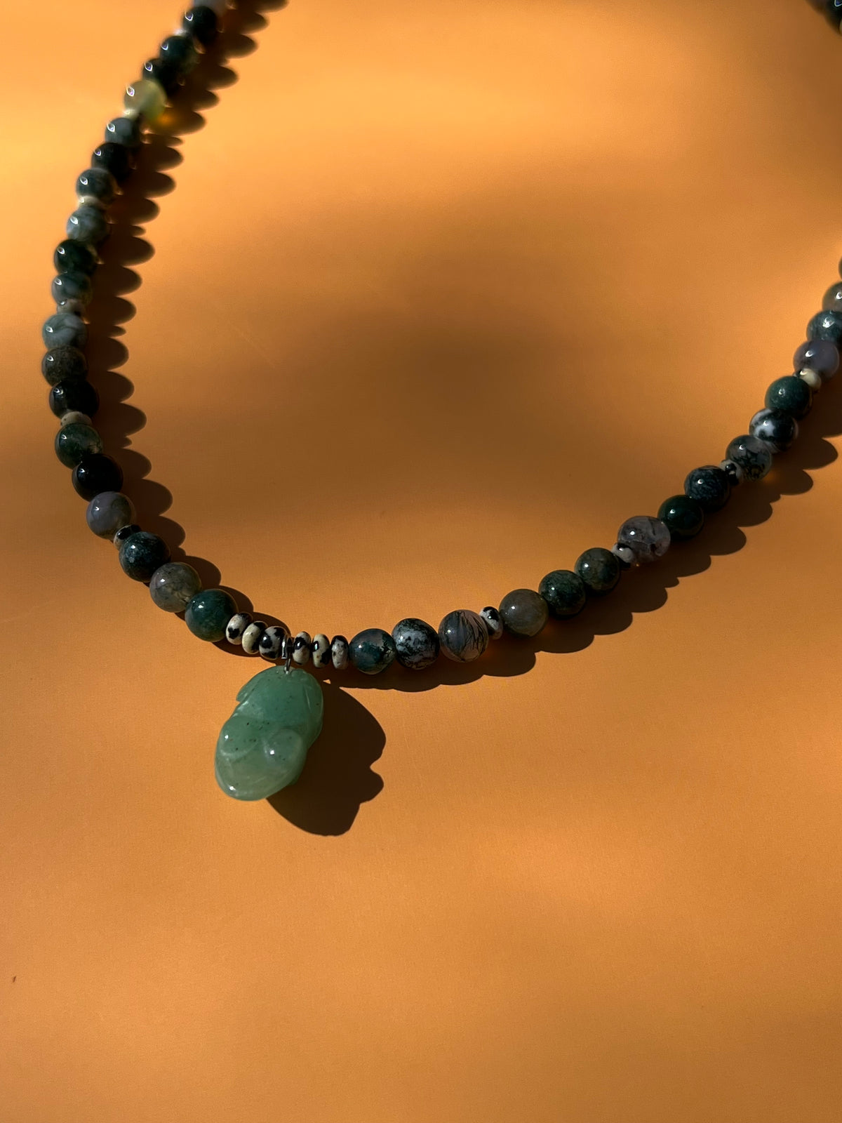 Toadstool Moss Beaded Necklace🐸