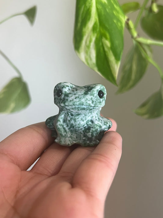 Green Spot Jasper Frog