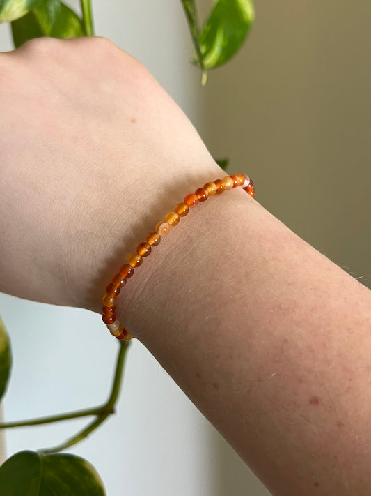 4mm Carnelian Bracelet