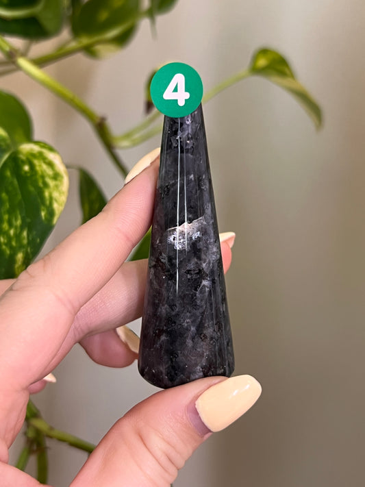 Flashy Larvikite Ring Holder - 4