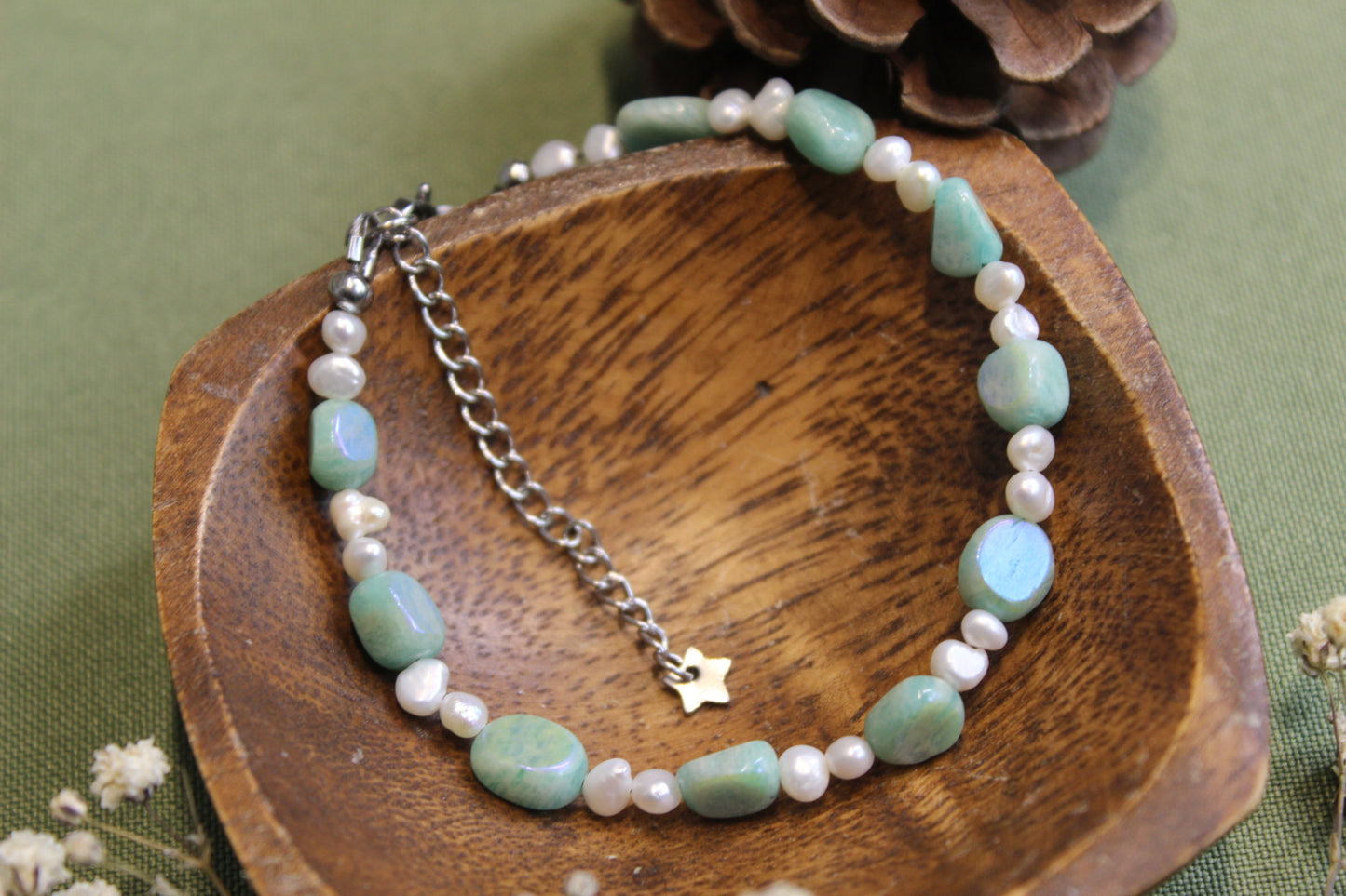 Aura Amazonite & Pearl Bracelet