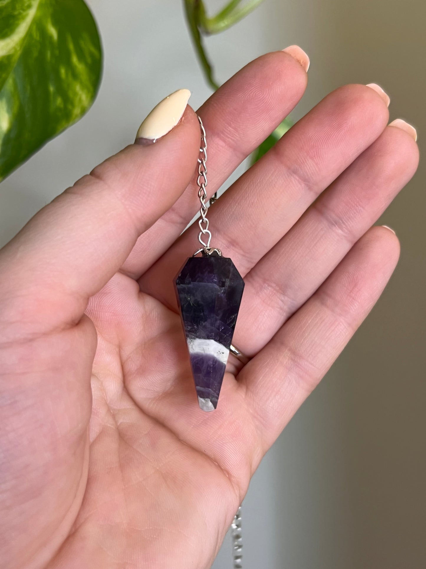 Chevron Amethyst Pendulum