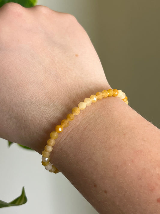 4mm Yellow Aventurine Faceted Bracelet