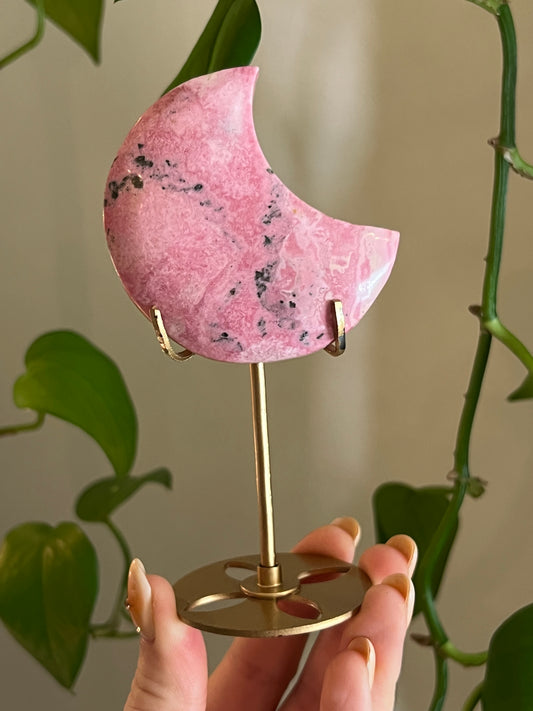 Peruvian Rhodonite Moon Stand - N